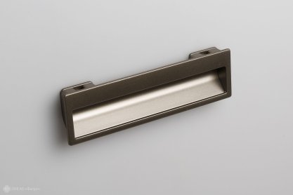 Dura dura мебельная врезная ручка-раковина 128 мм серый