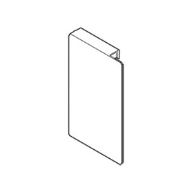 Заглушка для держателя фасада внутреннего ящика, высота М, прав., сталь, белый шелк