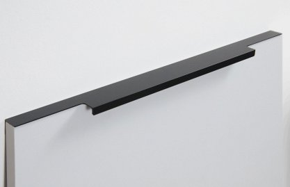 Ray торцевая мебельная ручка для фасадов 400 мм черный матовый