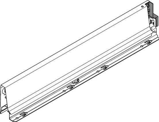 TANDEMBOX intivo/antaro, царга М 83/400мм, черная, лев.