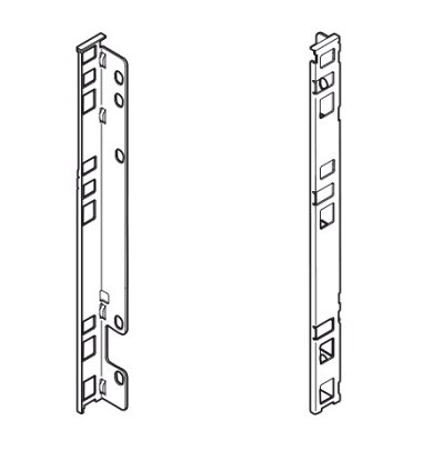 LEGRABOX держатель задней стенки из ДСП, высота 253 мм, комплект, терра-черный