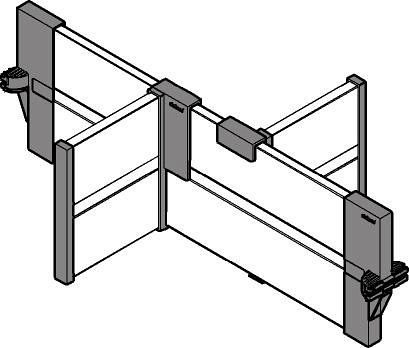 ORGA-LINE для TBX intivo, поперечные разделители 450/450мм, бел., к-т
