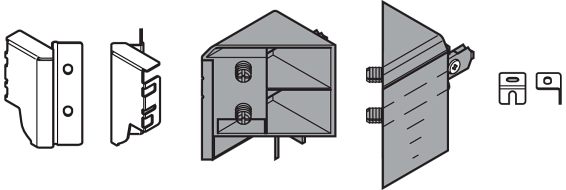 Крепление фасада, EXPANDO, черный, комплект, для TANDEMBOX antaro/intivo/plus, SPACE CORNER