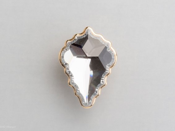Glam ручка кнопка золото и кристаллы Swarovski, большая