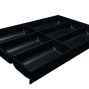 AMBIA-LINE лоток для столовых приборов для LEGRABOX стандартный ящик, 6 лотков для столовых приборов, НД=500 мм, ширина=300 мм, терра-черный