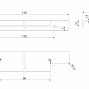 Ray торцевая мебельная ручка для фасадов 150 мм черный матовый