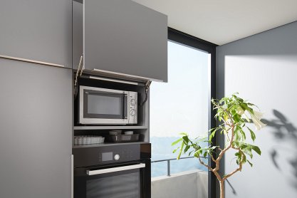 Подъемный механизм, AVENTOS HL 23/38, для тонких фасадов, серый