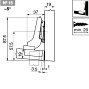 Комплект петли №15 CLIP без пружины top для угла -5гр, вкладная, саморез